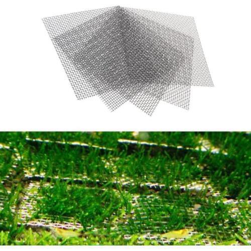 2 PCs Aquarium Fish Tank Plants Stainless Steel Wire Mesh Pad Plants Moss Net Decor 8x8 cm New For Aquarium Decor
