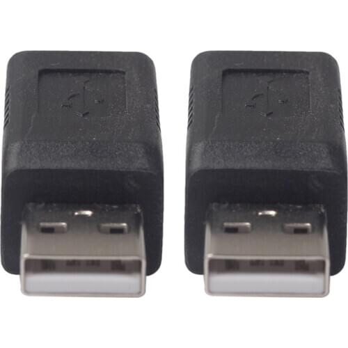 2 Packs USB Type A Male to USB Type B Female Printer Adapter Converter Black