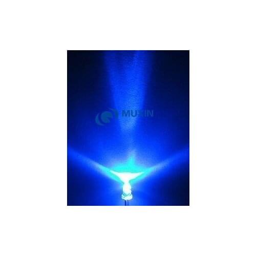 50pcs Clear Lens 3 mm LED Blue 3mm Transparent Round Ultra Bright Light-Emitting Diode Light Lamp Through Hole 3V 20mA