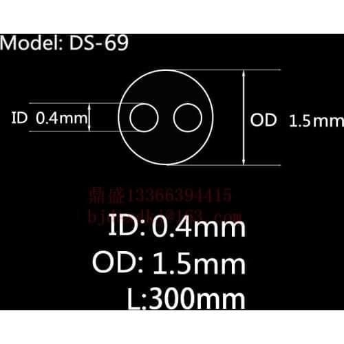 99.5%Al2O3 High Thermal Corundum Tube OD1.5*ID0.4mm/Round Double-Bore Alumina Tube/Insulating Ceramics For Thermocouple Sensors