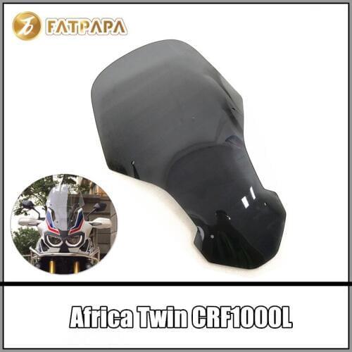 CRF1000 L Motorcycle Accessories Windshield Black and Transparent FOR Honda CRF1000L Africa Twin