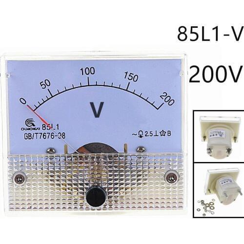 1PCS 85L1-V 200V AC Analog Voltmeter Panel Voltage Meter 64*56mm