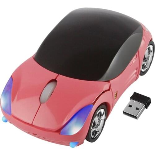 2.4Ghz Mini Wireless Mouse Sports Car Shape Optical 1200DPI 3D Cute Gift With USB Receiver Gaming For PC Laptop
