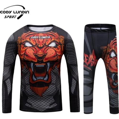 Children Sublimation Printed Running Clothes New Design Jogging Rashguard Running Leggings