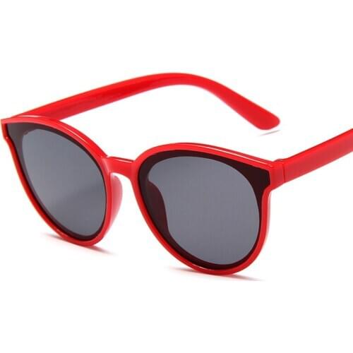 2020 Hot Kids Sunglasses Children Vintage Plastic Cat Eye Sun Glasses For Baby Boys Girls Travel Oval UV400 Eyewear