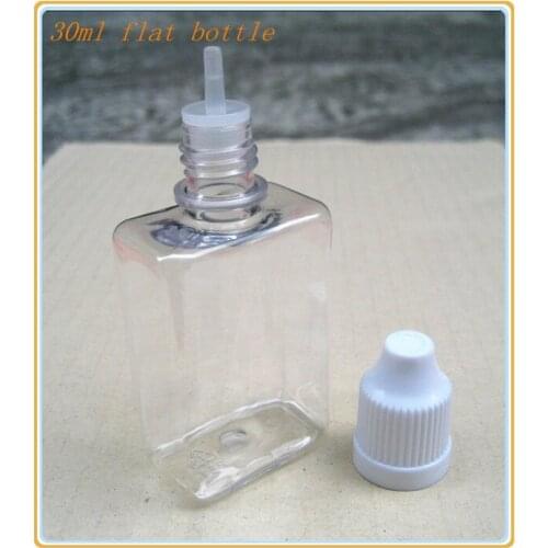 180pcs/lot 30 ml flat /square bottle childproof cap free shipping use for liquid oil
