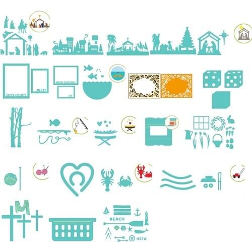 Photo Album Frames Set Build A Scene NativityMetal Cutting Dies For Scrapbooking Craft Die Cut Card Making Embossing Stencil