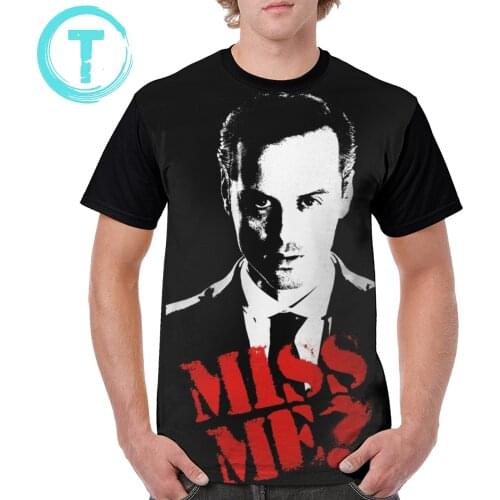Sherlock T Shirt Sherlock - Miss Me T-Shirt Big Mens Graphic Tee Shirt Polyester Funny Classic Short Sleeves Graphic Tshirt