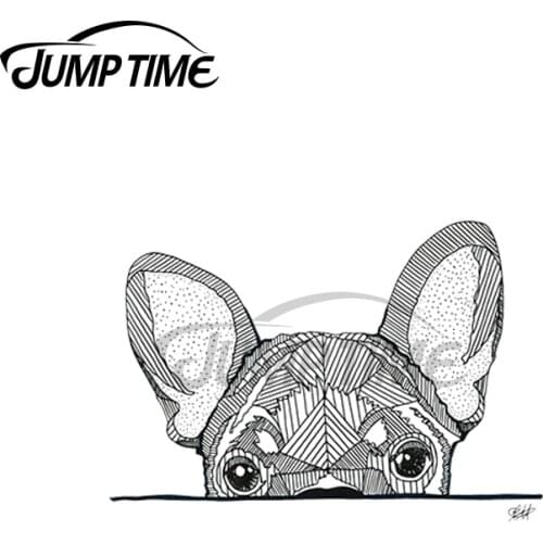 JumpTime 13 x 3.3cm For French Bulldog Puppy Oeeker Car Decal Vinyl Car Wrap Animal Occlusion Scratch Decal Decor for Vehicle RV