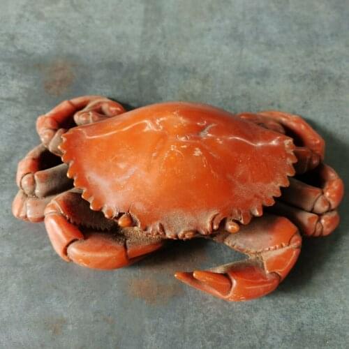 Chinas Old Jade Carved yellow Jade Crab