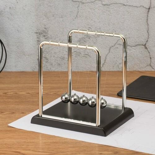 Creative Newton pendulum ball bumper ball plus large multi-beads perpetual motion model teaching aid metal office ornaments