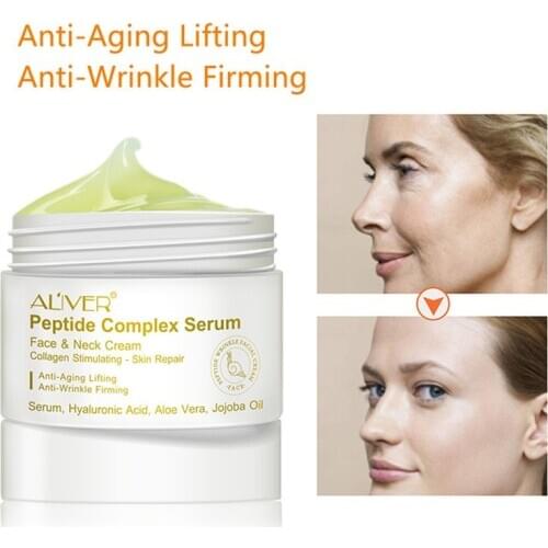 New ALIVER Anti-Wrinkle Peptide Essence Cream Hydrating Nourishing Anti-Wrinkle Facial Cream Skin Whitening Lifting Cream