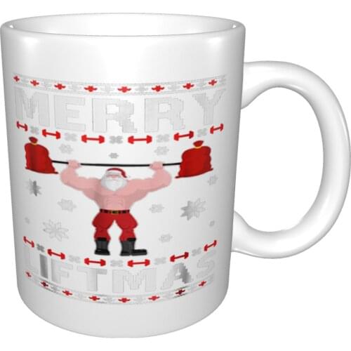 Nice Christmas Merry Liftmas Santa Fitness Gym Ugly Mug Coffee Cup Coffee Mug Anime Cup Glasses Of Wine