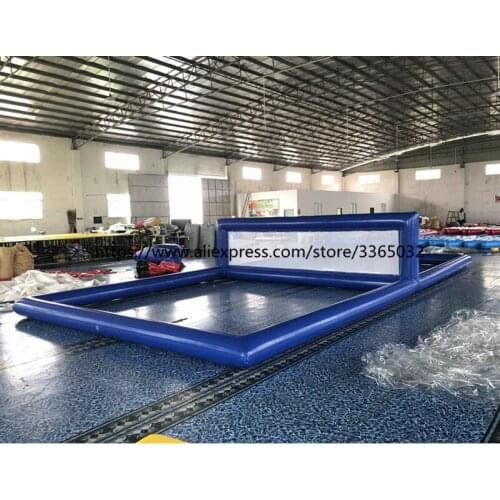 Outdoor floating inflatable volleyball field, inflatable water beach volleyball court float game for sale