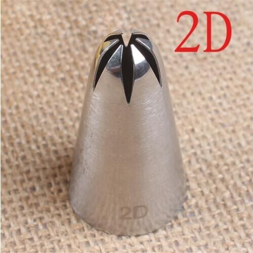 #2D Rose Cream Piping Nozzles Large Size Stainless Steel Cupcake Nozzles Tips Baking Decoration Pastry Tools