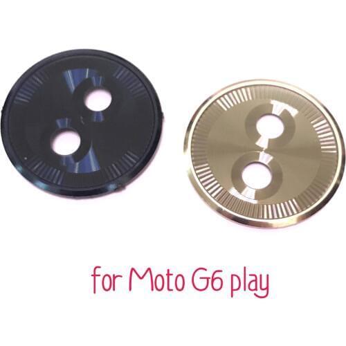 Original back camera glass lens with frame ring holder for Moto G6 play XT1922