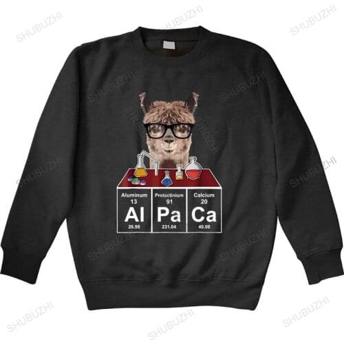 Autumn winter hoodies fashion Love Alpaca Shirt Gift Awesome Alpaca Periodic Table Man crew neck hoodie