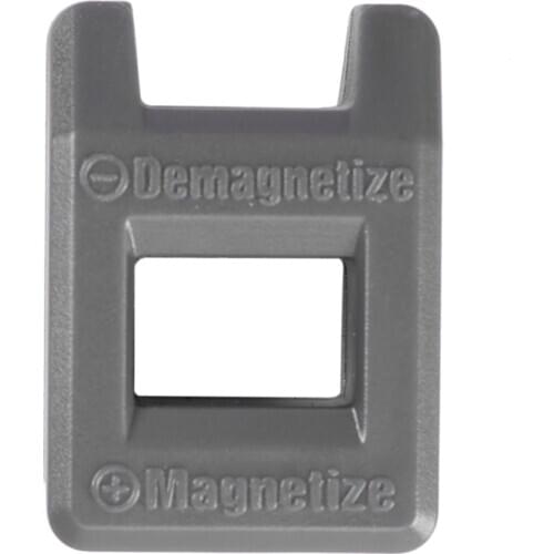 Screwdriver Magnetizer Degaussing Demagnetizer Magnetic Practical Pick Up Tool Color:Gray