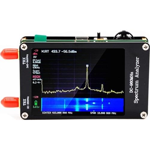 TinySA Spectrum Analyzer 2.8inch Touch Screen Portable Frequency Analyzer 0.1MHz~ 960MHz MF/HF/VHF UHF Input Tools