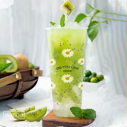 50pcs Net red thick forsted transparent disposable plastic cups packaging flower tea juice cups ice cream pudding dessert cup