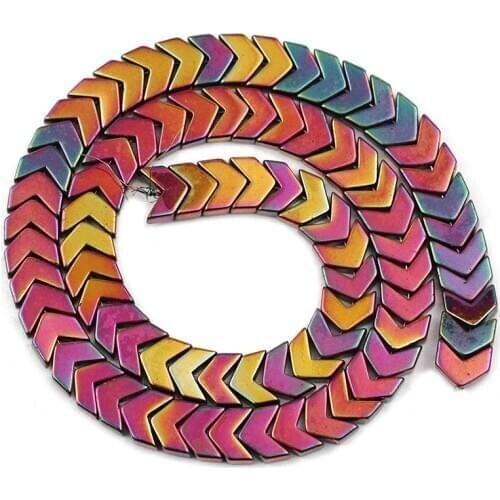 Rose Red Natural Hematite Rose Red Arrows Shape Stone Charm Loose Beads For Handmade Jewelry Making DIY Earrings Pendant 4~10MM