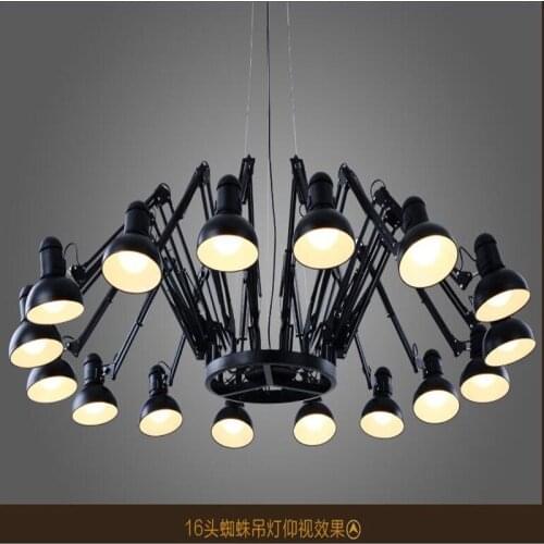 Modern Chandelier LED Mutant Spider Hanging Lamps Flexible Long Chandeliers Lighting Loft Living Room Foyer Luminaire Suspension