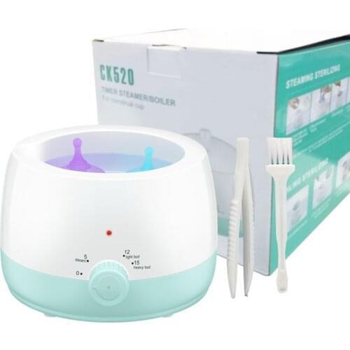 Feminine Hygiene Menstrual Cup Sterilizer & Cleab Brush for Clean Medical Silicone Menstrual Cup Foldable Silicone Cup Disc