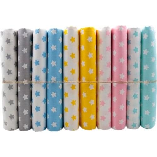 Stars Collection 100% Cotton Fabric by Meters for Sewing Patchwork Dresses Blanket Pillowcase Baby Crib Bed Sheet Cloth