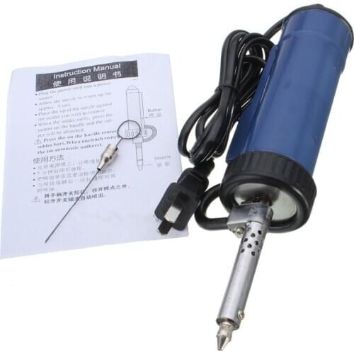 Solder Sucker 30W 220V 50Hz Electric Vacuum Desoldering Pump Iron Gun Soldering Repair Tool with Nozzle and Drill Rod