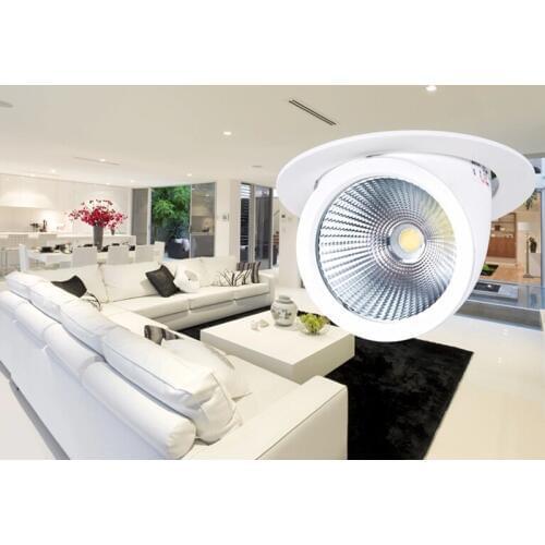 Rotate 360 Degree LED Down Light AC110V 220V 15W 25W 50W COB LED Spotlight Bulbs for Commerical Store Shop Square Energy Saving