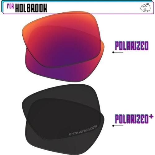 EZReplace Polarized Replacement Lenses for - Oakley Holbrook Sunglasses - BlackPPlus-MidnightP