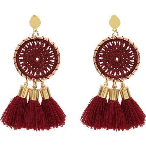 Long Tassel Fringe Statement Earrings For Women Brincos Geometric Party Wedding Boho Dangle Drop Thread Earrings Indian Jewelry