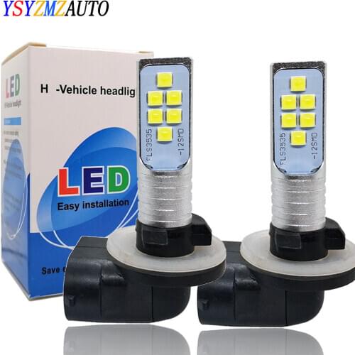 2 PCS 880 881 car fog lights h27w/2 h27w/1 1600LM Car led fog lights Daytime lamp Driving Day Running Lamp DRL 6000K Car 12V
