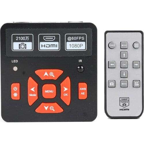 21MP HDMI USB Industrial Microscope Camera 1080P 60FPS TF Card Video Digital Microscope For Phone PCB Soldering Repaired