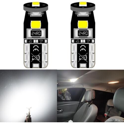 2x T10 LED Canbus Bulb Car Interior W5W Map Reading Light for Honda CRV 2005 Accord Civic 2006 2011 Fit Jazz City HRV Spoiler