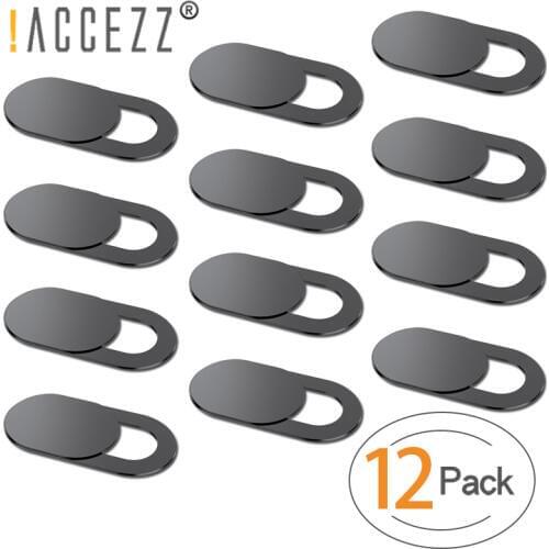 !ACCEZZ 12Pc/lot WebCam Cover Shutter Laptop Camera Len For Universal Magnet Plastic Slider PC Tablet Smartphone Privacy Sticker