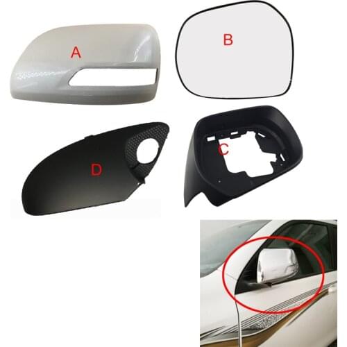 For Land Cruiser Prado FJ150 2700 4000 LC150 GRJ150 LC200 200 2009-2018 Rearview Mirror Frame Side mirror cover Glass Lens