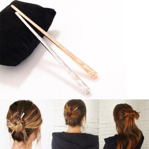 For Chinese Handmade Metal Hair Chopsticks Stick Hairpin Chignon Pin Hair Accessory