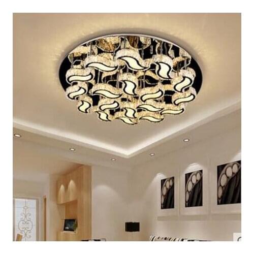 Crystal lamp living room modern minimalist atmosphere home restaurant round ceiling lamp personality warm bedroom study lamp