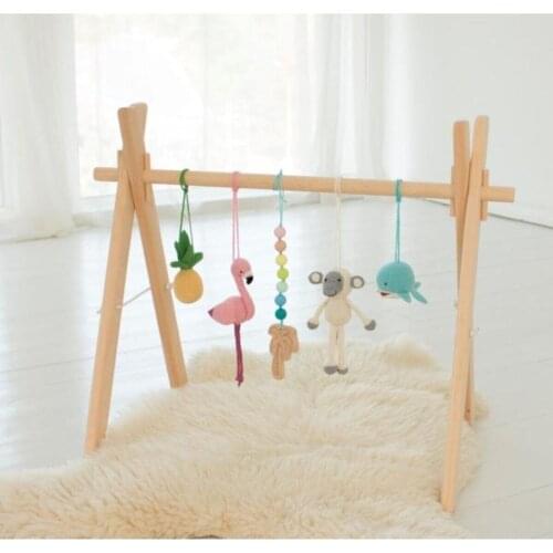 Natural Wood Baby Exercise Instrument Play Area