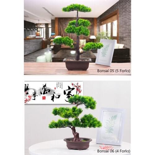 Artificial Plants Large Medium Bonsai Floor Fake Pine Tree Ornamental Greenery Nordic Home Interior Decoration Crafts Supplies