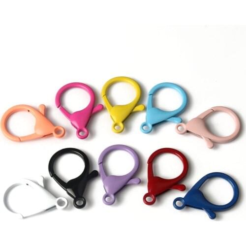 10/20pcs Metal Colorful Lamp Shape Buckle Snap Hook Lobster Clasp DIY Needlework Luggage Sewing Handmade Wholesale 35*21*5mm