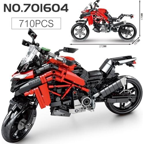 Building Blocks High-Tech Motorcycle City Moto Racing Motorbike Vehicles Bricks Toys Gifts For Children