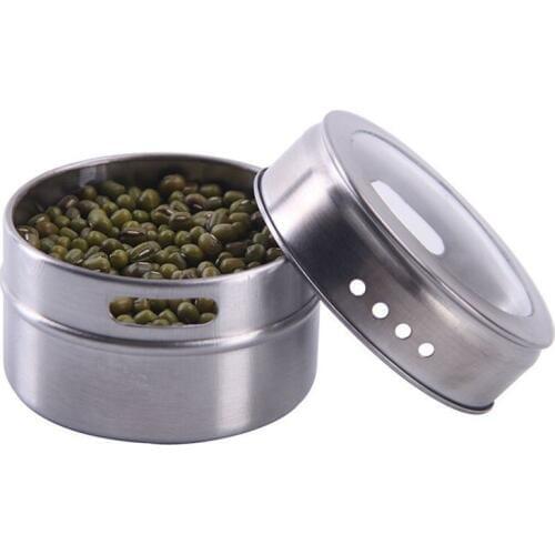 Condiment Container Kitchenware Stainless Steel Pepper Box Silver 6.5*4.5CM Multifunction 1Pcs Powder Cans