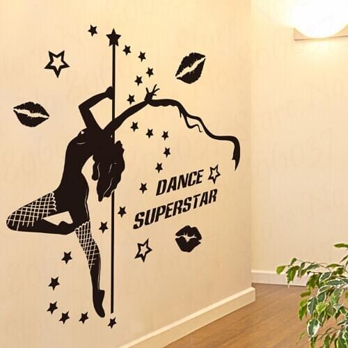 Creative Large Size Sexy Dancing Beauty Wall Sticker Living Room Art Decals Wallpaper Dance studio Decoration WL1463