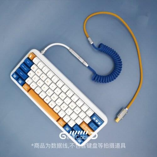 GeekCable Handmade Customized Mechanical Keyboard Data Cable For GMK Theme SP Keycap Line MelGeek Socks Colorway
