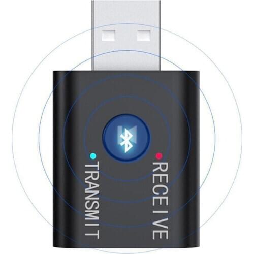 Mini Bluetooth V5.0 EDR Audio Receiver Transmitter Mini Stereo Bluetooth AUX USB 3.5mm Jack For TV PC Car Kit Wireless Adapter