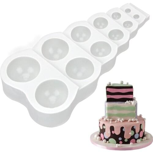 Multi Size Pearl Ball Shape Mould Chocolate Fudge Mold Silicone Cake Model Kitchen Bakeware Kitchen DIY Baking Accessories