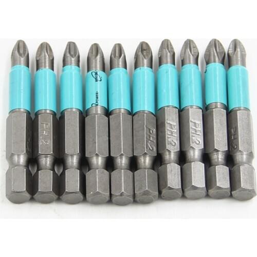 6pcs Bits Set S2 Steel PH2 50mm Screwdriver bit Head Set Torx Hex Tri-Wing Spanner Cross-head Bits non-slip set