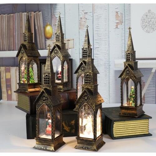 New Micro Landscape Night Light Christmas Decoration Led Wind Light Christmas Mini Night Light Christmas Gift 70ml Lumières